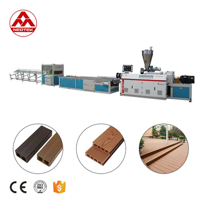 Línea de extrusión WPC cónica de doble tornillo de tipo doble de rotación para perfiles duraderos