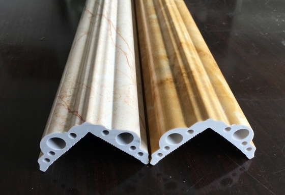 Línea de extrusión de láminas de mármol de imitación de PVC de tornillo doble con material de tornillo 38CrMoALA