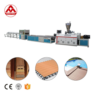 12800 KG Línea de extrusión de PP PE WPC de doble tornillo para productos de WPC fuertes y resistentes