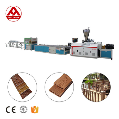 Línea de extrusión WPC de base de PP PE con doble tornillo cónico de co-rotación con relación L/D de 156 1 tornillo